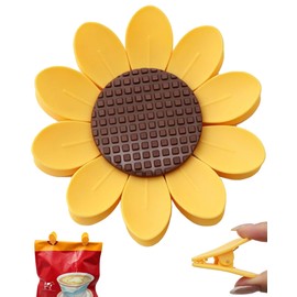 1 Pack Magnetic Sunflower Chip Clip Sunflower Petals Bag Clips