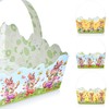 com-four® 6 x Easter Baskets with Motif - Cardboard Baskets