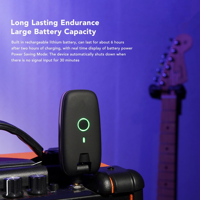 Wireless Guitar System 7 Channels 6.35mm 3.5mm Plug 30‑50m Transmission