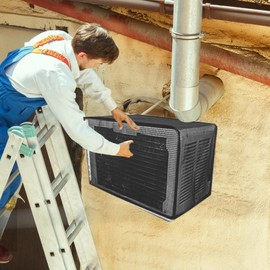 AC Unit Cover - U-Shape Mesh Cover for Outdoor Air Conditioner,Professional Breathable Protection Prevents Clogging for Family Friends Colleagues