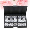 Ipetboom 15-Hole Empty Eyeshadow Palette Case Set Round 26mm Makeup