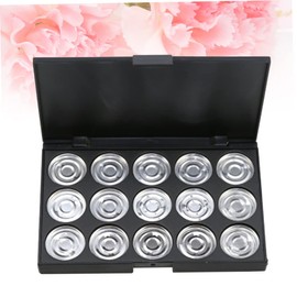 Ipetboom 15-Hole Empty Eyeshadow Palette Case Set Round 26mm Makeup Organizer for Blush Powder and Foundation for Creative DIY Makeup Enthusiasts