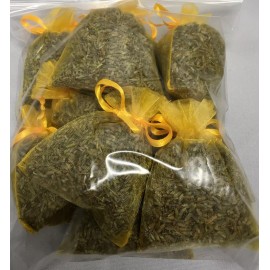 Ellasown Set of 11 Lavender Sachets made with Yellow Organza Bags