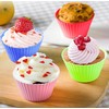 Reusable Silicone Baking Cups, Pack of 12, Multicolor (12 Pcs)