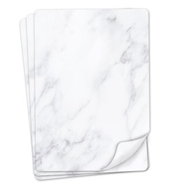 Writing Paper Set Marble Motif I 50 Sheets 90 g/m² DIN A4 I Stylish Writing Paper Versatile White Grey I Birthday Certificate Menu I dv1517