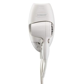 Conair Wall-Mount Hair Dryer, 1600W Blow Dryer with LED Night Light