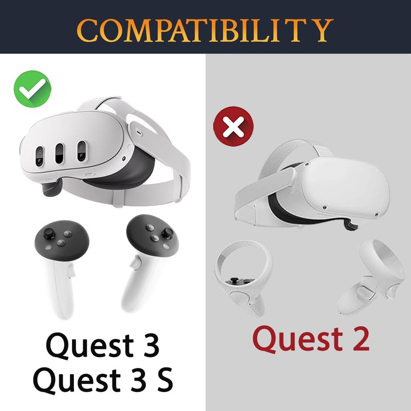SOULWIT 2 Sets Professional Replacement Wrist Straps for Oculus Quest3/Quest