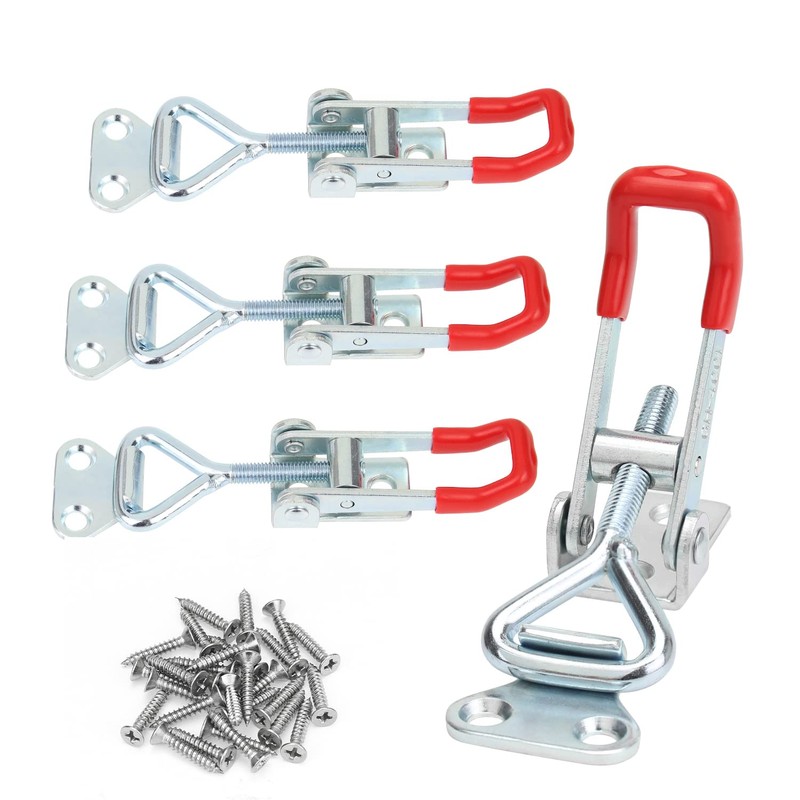 Powlankou 4 Pieces Adjustable Toggle Clamps, Heavy Duty Toggle Latch