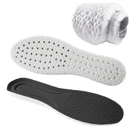 Sanyu Trade Fluffy Insole, Shock Absorbing, Cushioning, Breathable, Muscle Support, Antibacterial, Odor Resistant, Size Adjustment, Improves Posture, Flat Feet (9.6 - 9.8 inches (24.5 - 25 cm), Black)