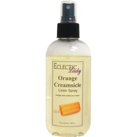 Orange Creamsicle Linen Spray (Double Strength), 4 ounces - Eclectic Lady Sheet and Linen Spray - No Artificial Colors, Parabens, or Preservatives - Long-Lasting Scent for Bed, Fabric & Pillow