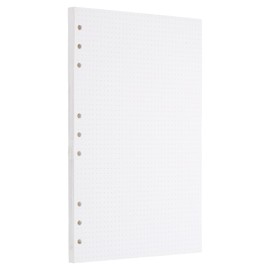 PATIKIL B5 Dot Grid Paper 9-Ring Binder Loose Leaf Planner Filler Paper Planner Inserts, 80 Sheets/160 Pages, Lined