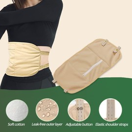 DANLIKT Castor Oil Pack, Reusable Castor Oil Pack Wrap Organic with Velcro Waist Belt for Liver Detox, Castor Oil Pack Kit (Oil Not Included)