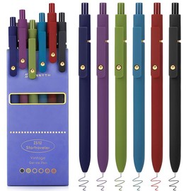 6pcs multi color ink hydrogel pen with a 0.5 mm midpoint for smooth writing. High-end series cute pen diary notes, office supplies, school supplies, gifts for women and men, back-to-school season supplies:_6 pcs multi-color pens