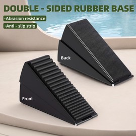 Nyrvexa Adjustable Spring Large Stopper 3in Tall Wedge Stoppers Heavy Duty for Bottom of Door Metal Door Wedge for Any Heavy Door