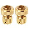 Tesmotor Brass Hose Connector Hose End Quick Connector for 3/4-inch Graden Hose Pipe-Garden Hose Expandable Stretch Fittings Tap Adaptors Connectors 2Pack