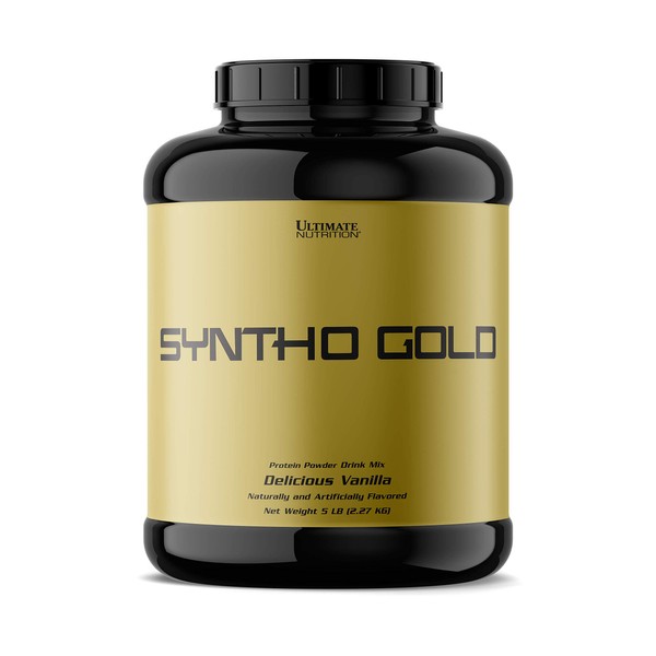 Ultimate Nutrition Syntho Gold Time Release Casein Protein Powder with Milk Egg and Whey Protein Isolate - Up to 6 Hours of Sustained Protein, 65 Servings, Vanilla