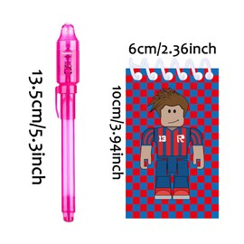 24-Piece Robot Blocks Party Gifts, 12 UV Invisible and 12 Robot Blocks Notebook, Robot Blocks Birthday Gifts for Children