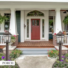 Darkaway Large Outdoor Post Lights Lamp Post Light Fixture, 17inch Waterproof Aluminum Housing with Water Ripple Glass, Fence Post Deck Lighting for Garden Patio Pathway