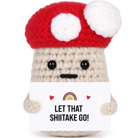 Agantree art Funny Gag Gifts for Women Men Her Him, Inspirational Gift for Boss Friends Coworker, Get Well Soon Sobriety, Funny Birthday Mushroom Crochet for Son Daughter Christmas Stocking Stuffers