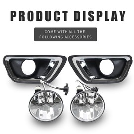 DLAA Fog Lights Compatible with Chevy Colorado 2015 2016 2017 2018 2019 without Cables 1 Pair