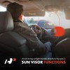 A-Premium Right Passenger Side Sun Visor with Mirror - Compatible