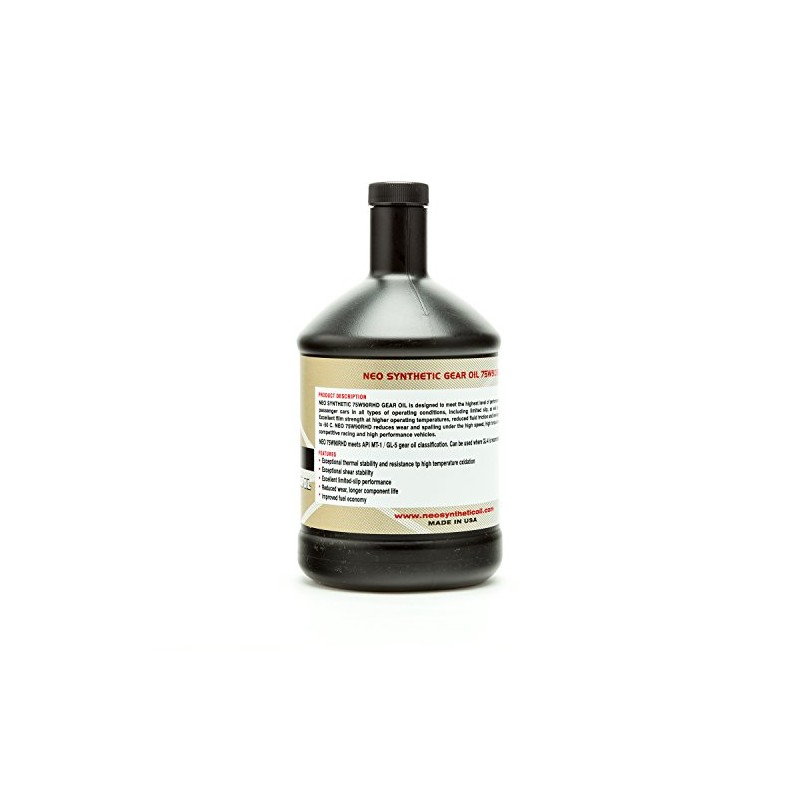 Neo Synthetics 75W90 RHD Gear Oil, Quart