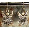 Bronze Angel Dangle Earrings Love. Jewelry Earrings for Women #3298FE55