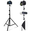 Projector Floor Stand, Folding Portable Tripod Mount - Adjustable Height