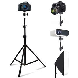 Projector Floor Stand, Folding Portable Tripod Mount - Adjustable Height 29" to 70"