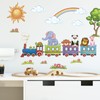 Mestiker Animal Train Wall Sticker Decor Wall Sticker Animals Cute