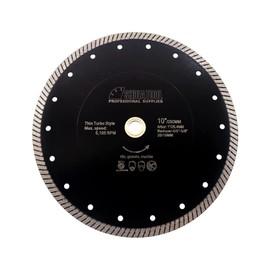 SHDIATOOL Diamond Turbo Blade 10 - Inch Super Thin Cutting Disc for Porcelain Ceramic Tile Granite Dia 250mm