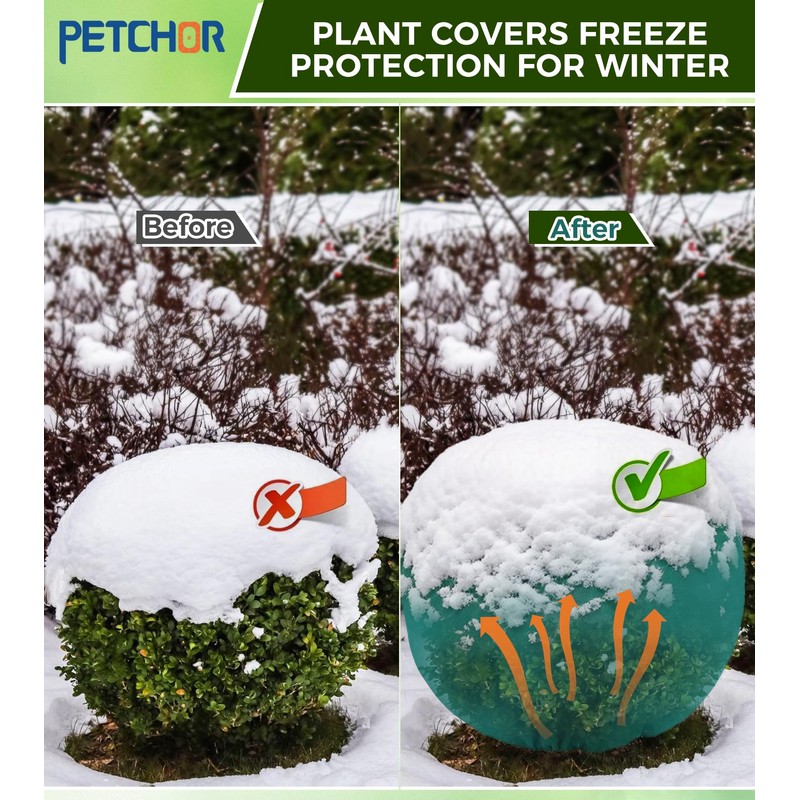 PETCHOR 4PCS Winter Plant Covers Freeze Protection for Outdoor Plant