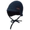 Sterntaler Boys' Peaked Cap Melange Hat, navy