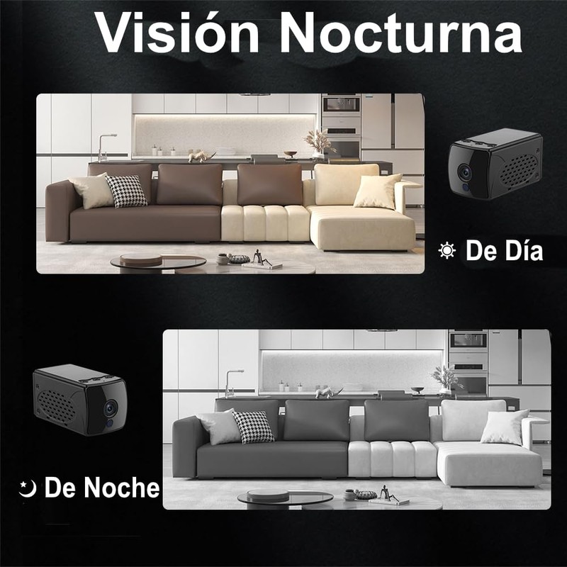 ZINKER Camara Espia WiFi Full HD 1080p Visión Nocturna Micrófono