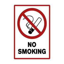 SL group - 1 Sign "No Smoking/Rauchverboten" 20 x 30 cm Made of Sturdy PVC Plastic Panel - No Smoking Indoor and Outdoor Use - Prohibition Sign for Not Smoking Throughout the Building