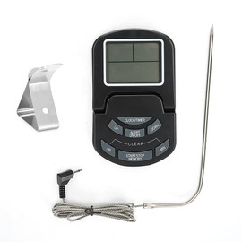 Programmable with Timer, Instant Read, Wired Probe, Digital, Home Kitchen, Programmable Digital Cooking, Food Thermometer, Timer Tool with Probe