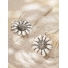MINACHI Boho Vintage Summer Silver Plated Sunflower Drop Dangle Earrings