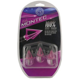 G5 Outdoors Montec Broadhead (Pack of 3), Pink, 100 Grain
