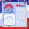 66 Pack Patriotic Stencils, 250 4th of July Stencils for