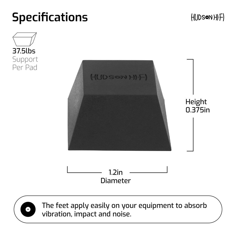 Pies de aislamiento de silicona IsoBlock (4, Soft Block)