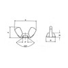 M8 Wing Nut - A4 Stainless Steel DIN315 Pack Size