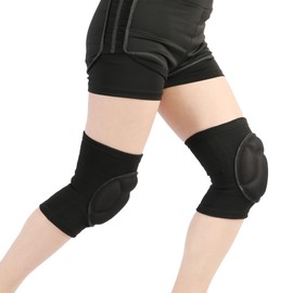 SNZ Sports Knee Pads for Volleyball, Handball, Daily Warmth, Dance, Yoga & Fitness - Breathable Knee Pads with Shock Absorption, Non-Slip Grip, Unisex (1 Pair, Black)