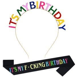 Diadema de corona de feliz cumpleaños con coronas para el pelo, diadema para fiestas de cumpleaños, accesorios divertidos para mujeres y niñas