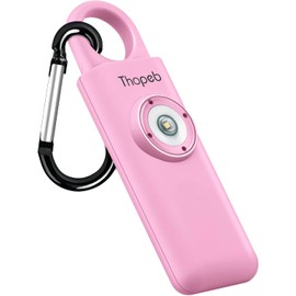 Personal Safety Alarm for Women – SOS Strobe LED Light – 130dB Loud Bird Sound Siren – Stay Safe with Personal Alarm – Self Defense Keychain for College Essentials (Pink)
