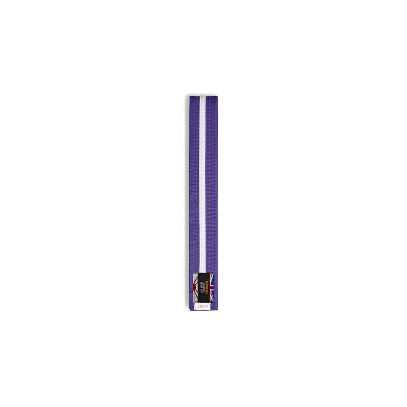 Martial Arts Cotton Coloured Belt With White Stripe Grading Belt