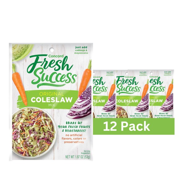 Concord Foods Coleslaw Mix, 1.87 Ounce Pouches (Pack of 12)