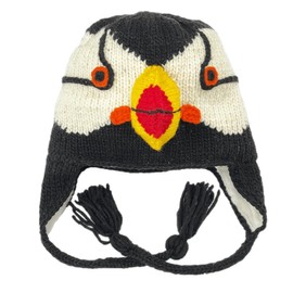 Arts of Ecuador Youth Size Puffin Hat, 19 Inch in Circumference and Stretch to 22 Inch, Wool with Acrylic Lining