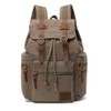 High Capacity Canvas Vintage Backpack - for Hiking Travel 12-15"