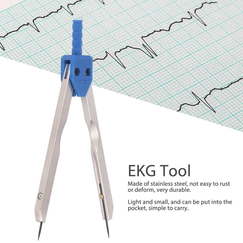 Telituny Medical Vernier Caliper, ECG Caliper, 0-2.4 Inch Stainless Steel