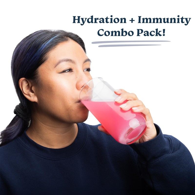 Drinklits Orange Daily Hydration + Strawberry Immune Support (2) Tube
